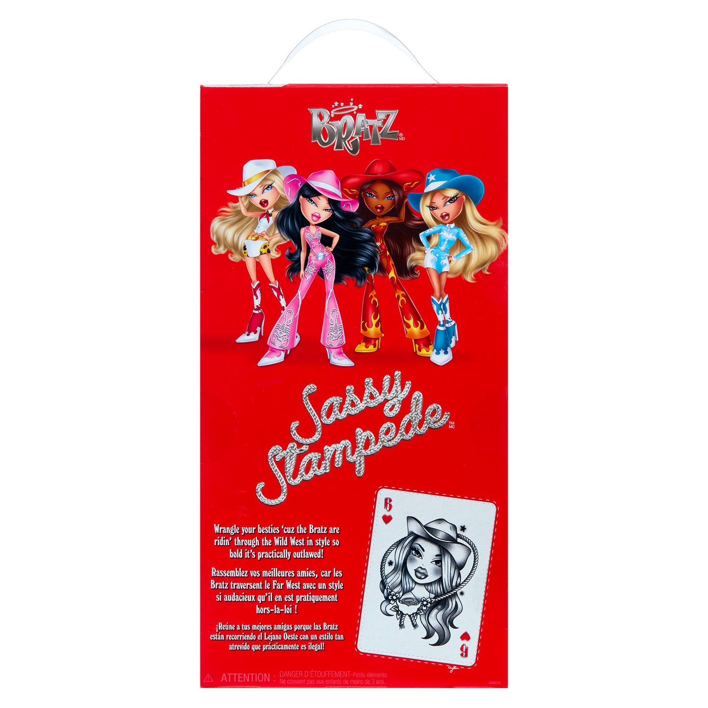 Cloe doll Sassy Stampede back packaging