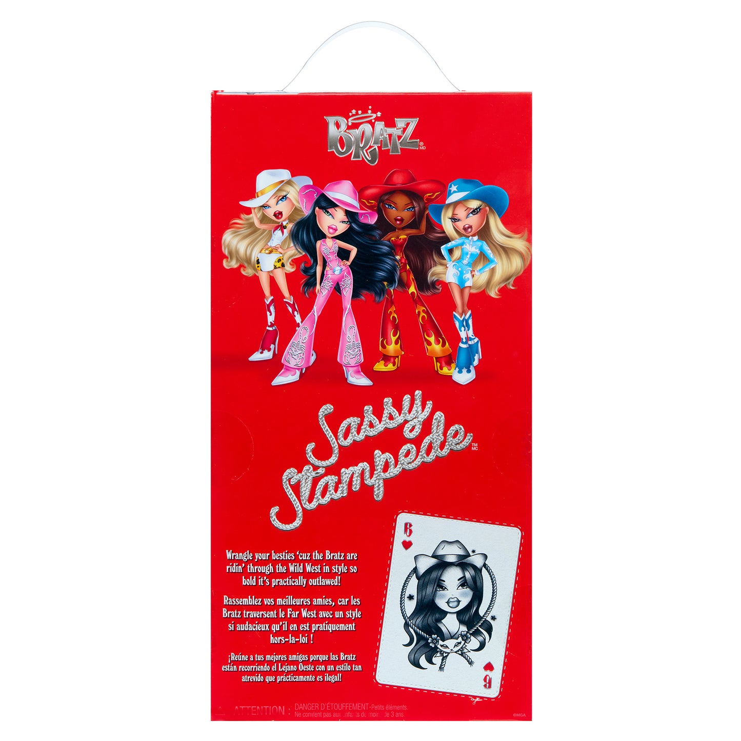 Jade doll Sassy Stampede back packaging