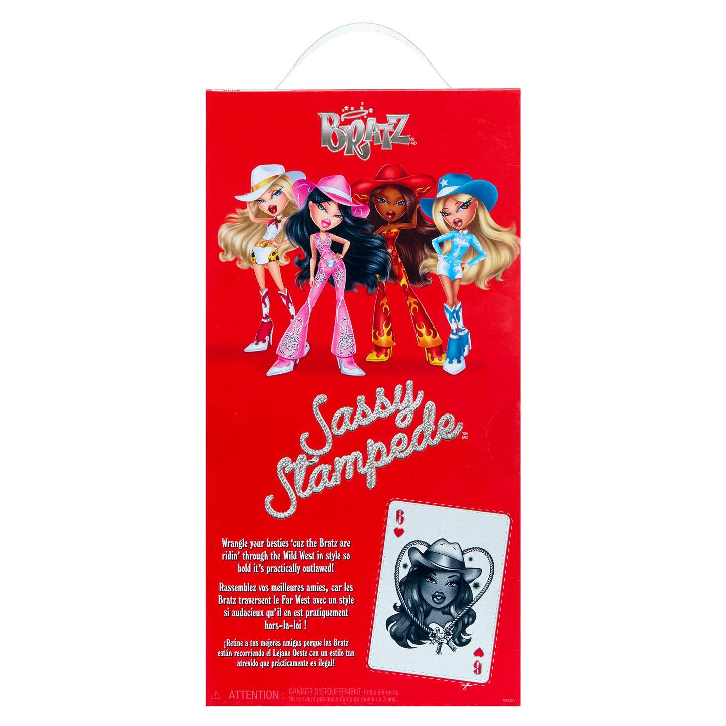 Sasha doll Sassy Stampede back packaging