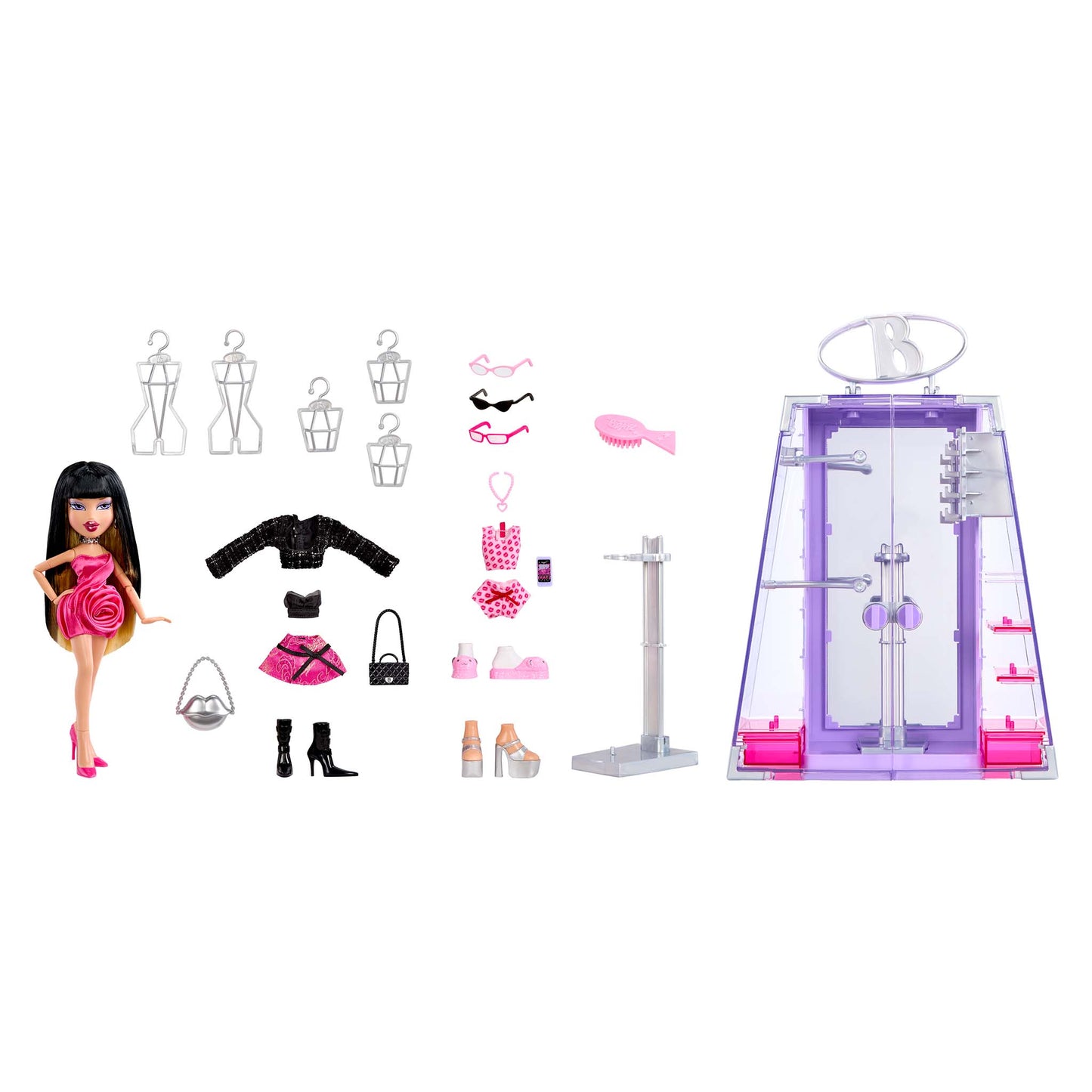 doll and playset with outfits and shoes