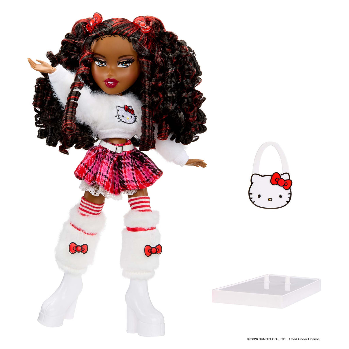 Bratz hello kitty sasha doll with bag and stand