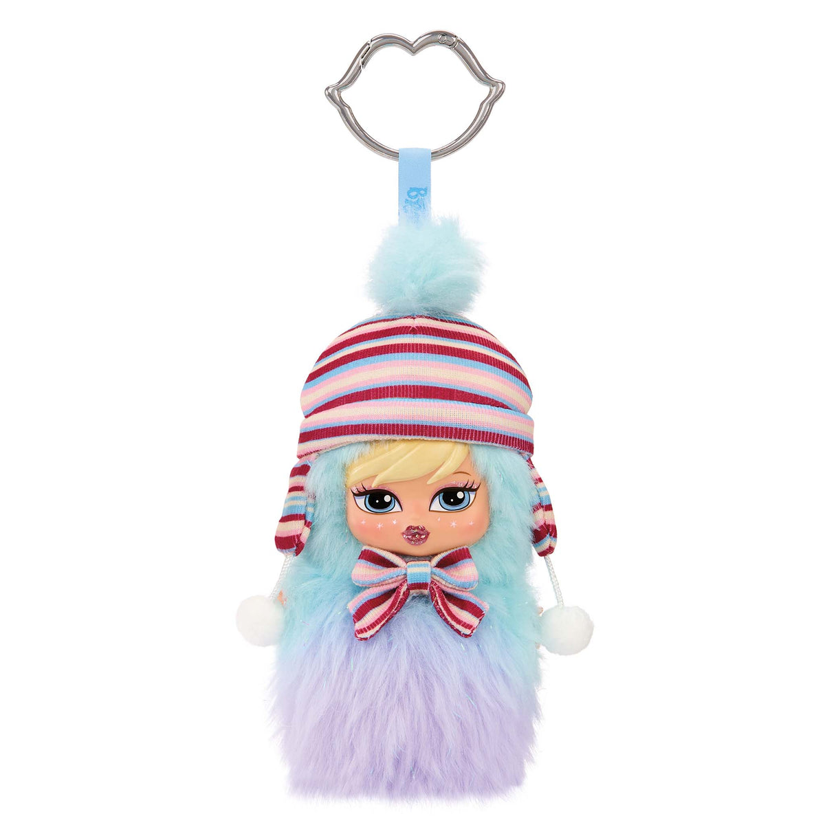 bratziez wintertime wonderland fuzzy keychain cloe