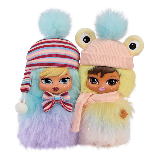 bratziez wintertime wonderland fuzzy keychain cloe and yasmin