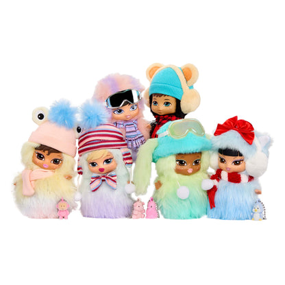 bratziez wintertime wonderland fuzzy keychains group