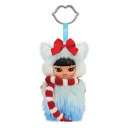 bratziez wintertime wonderland fuzzy keychain jade