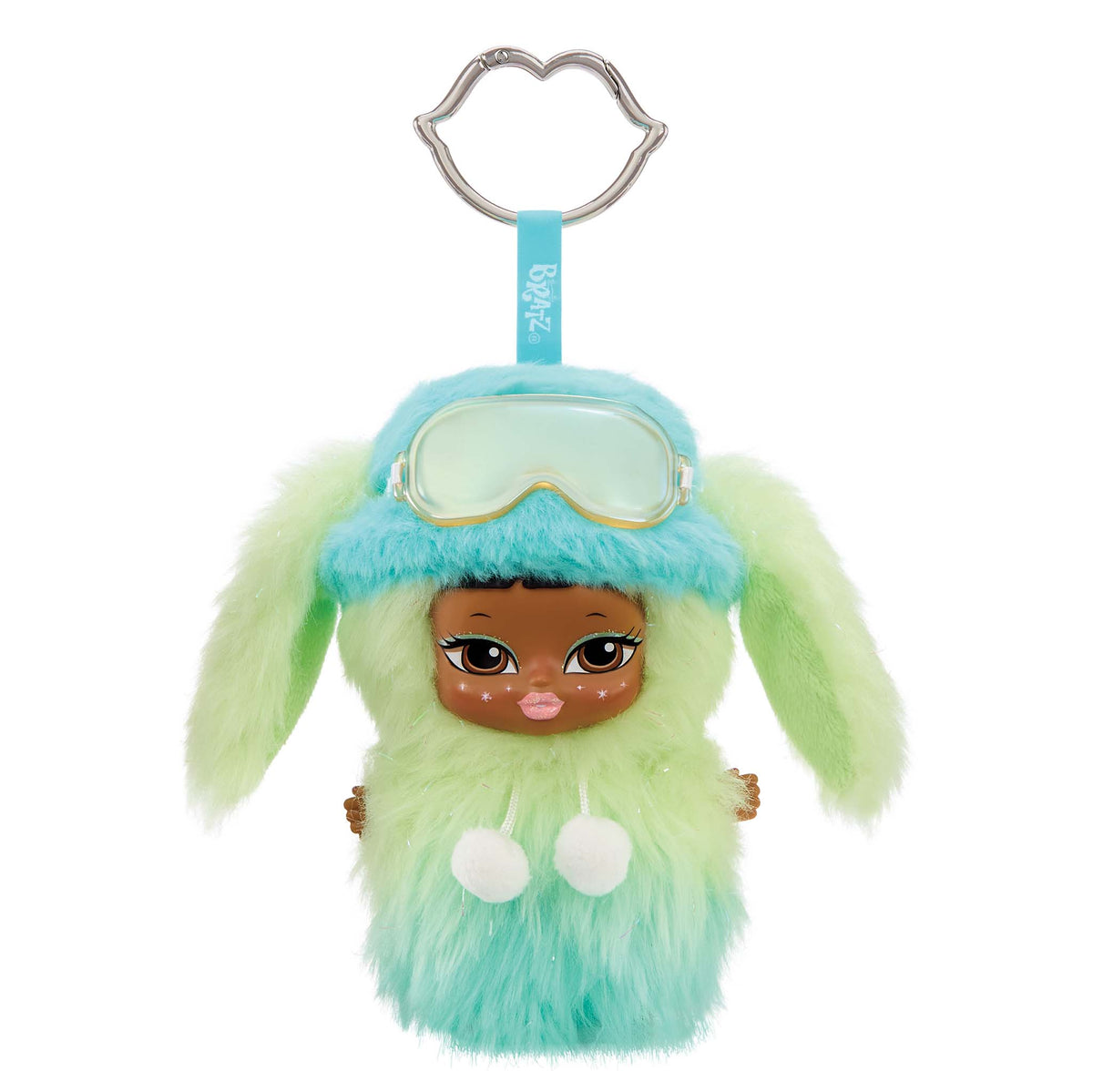 bratziez wintertime wonderland fuzzy keychain sasha