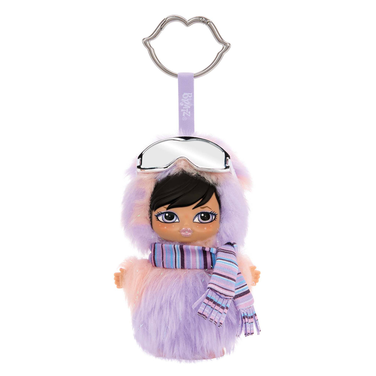 bratziez wintertime wonderland fuzzy keychain dana