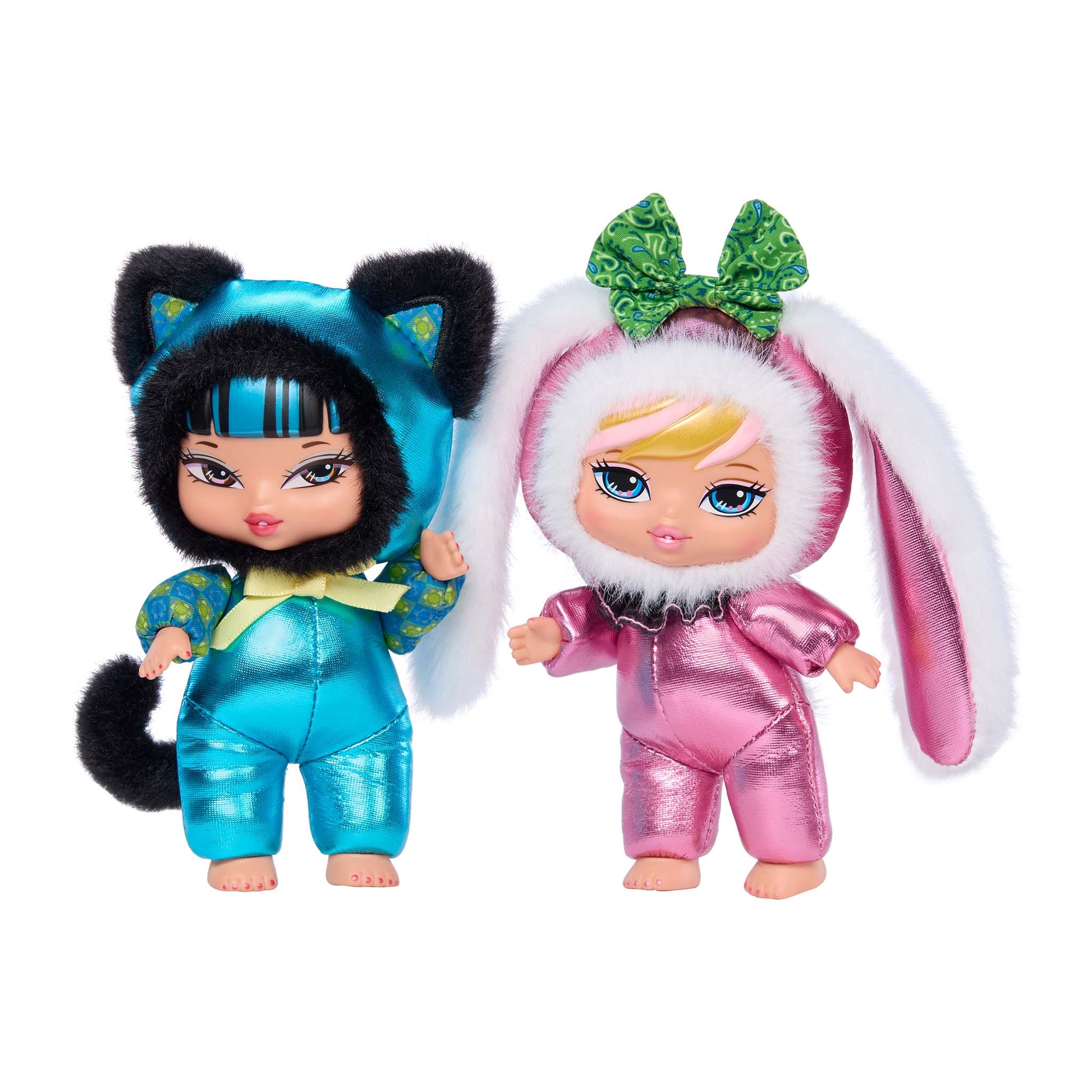bratziez tokyo a go-go jade cat and cloe bunny plush keychain