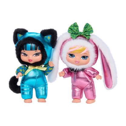 bratziez tokyo a go-go jade cat and cloe bunny plush keychain