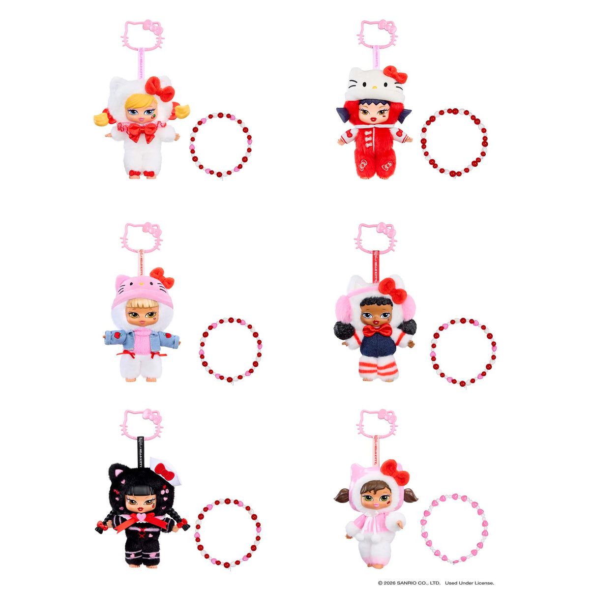 bratziez hello kitty group keychain + bracelet