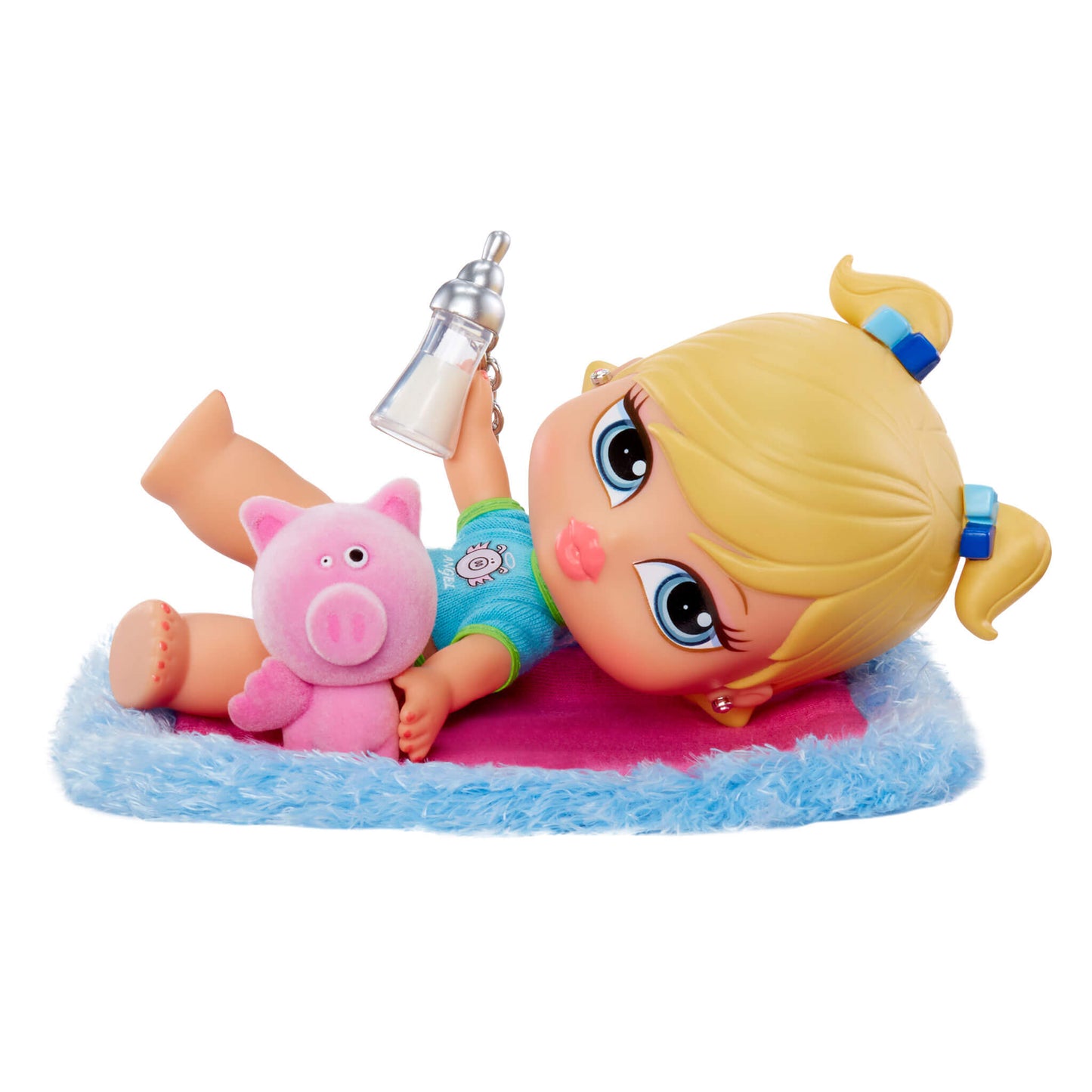 Cloe laying on blanket with her pet pig