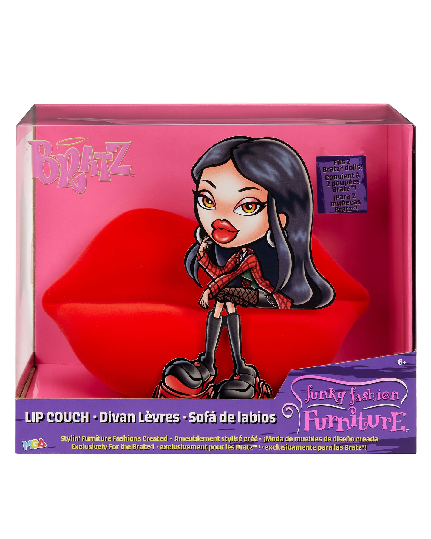 lip-shaped couch in packaging