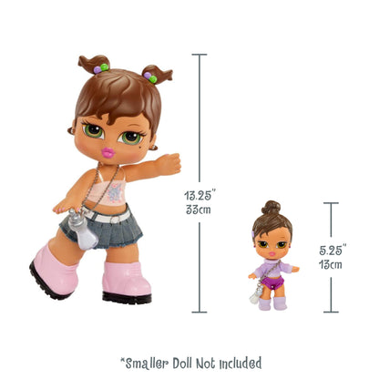 Two dolls with measurements smaller doll not included