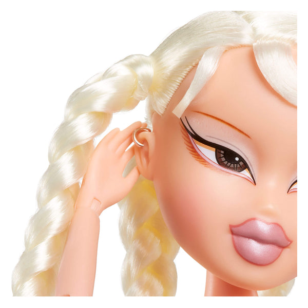 doll earring close up