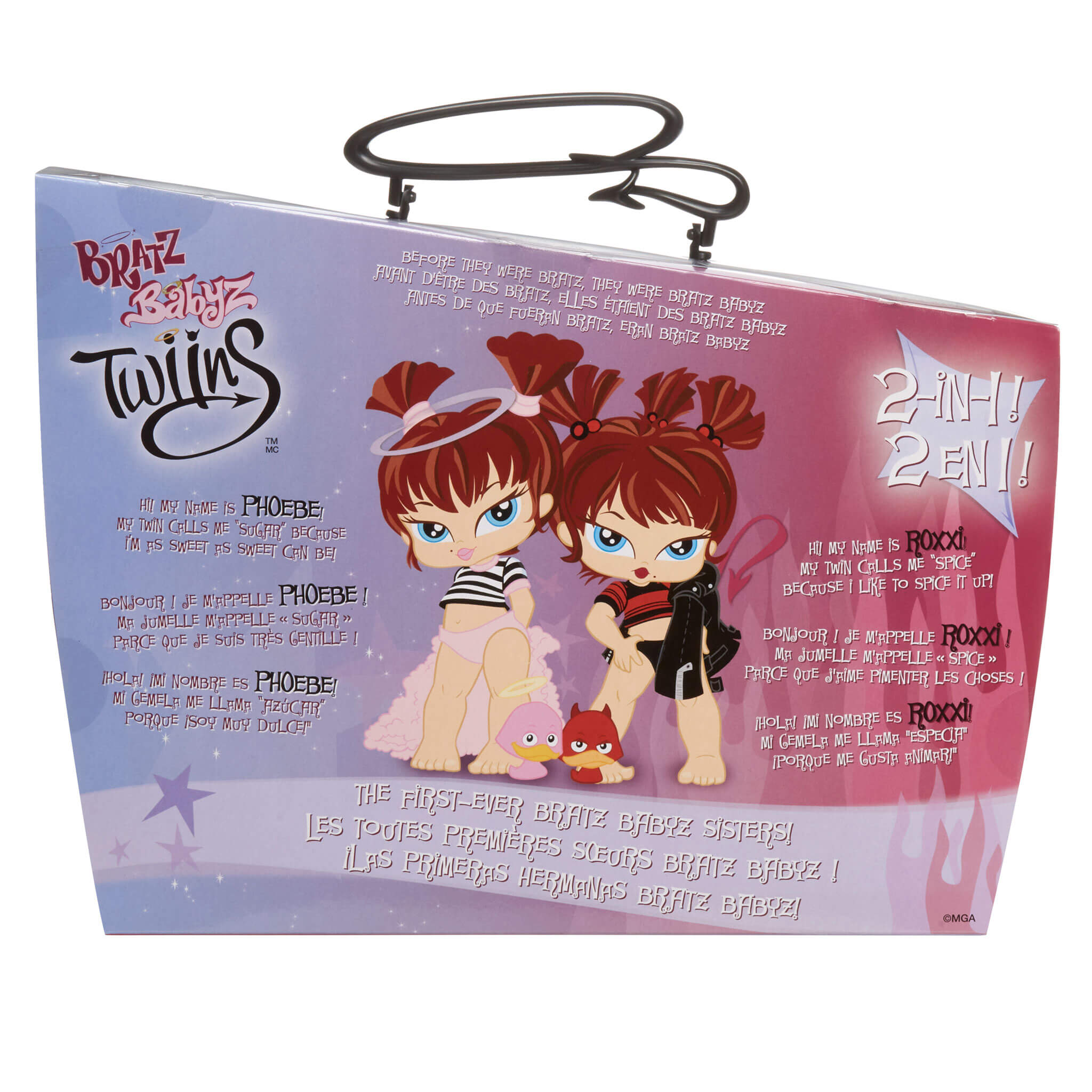 Twin Bratz 美容家電 ピンク Bratz Doll MGA Entertainment 2001 Pink & Black Hair Striped