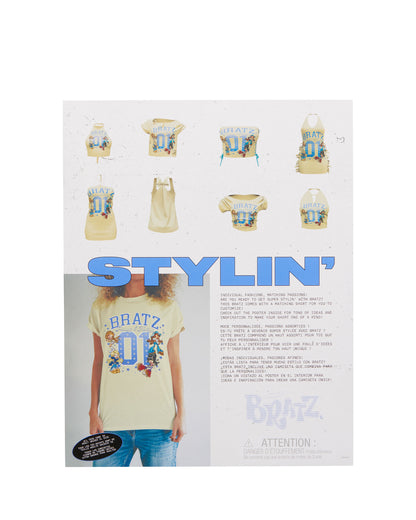 Adult t shirt with diy stylin' in many ways