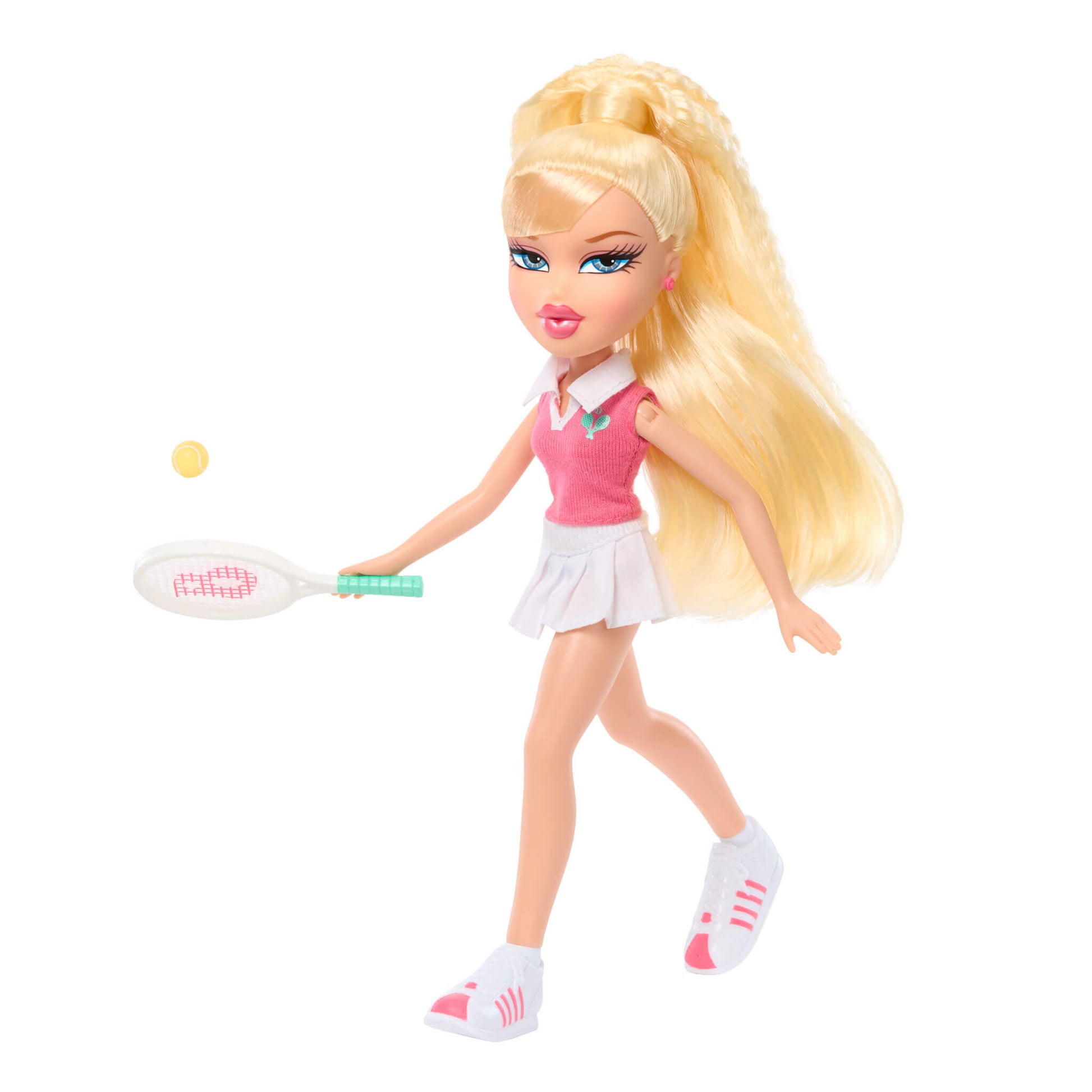 Cloe holding tennis racket