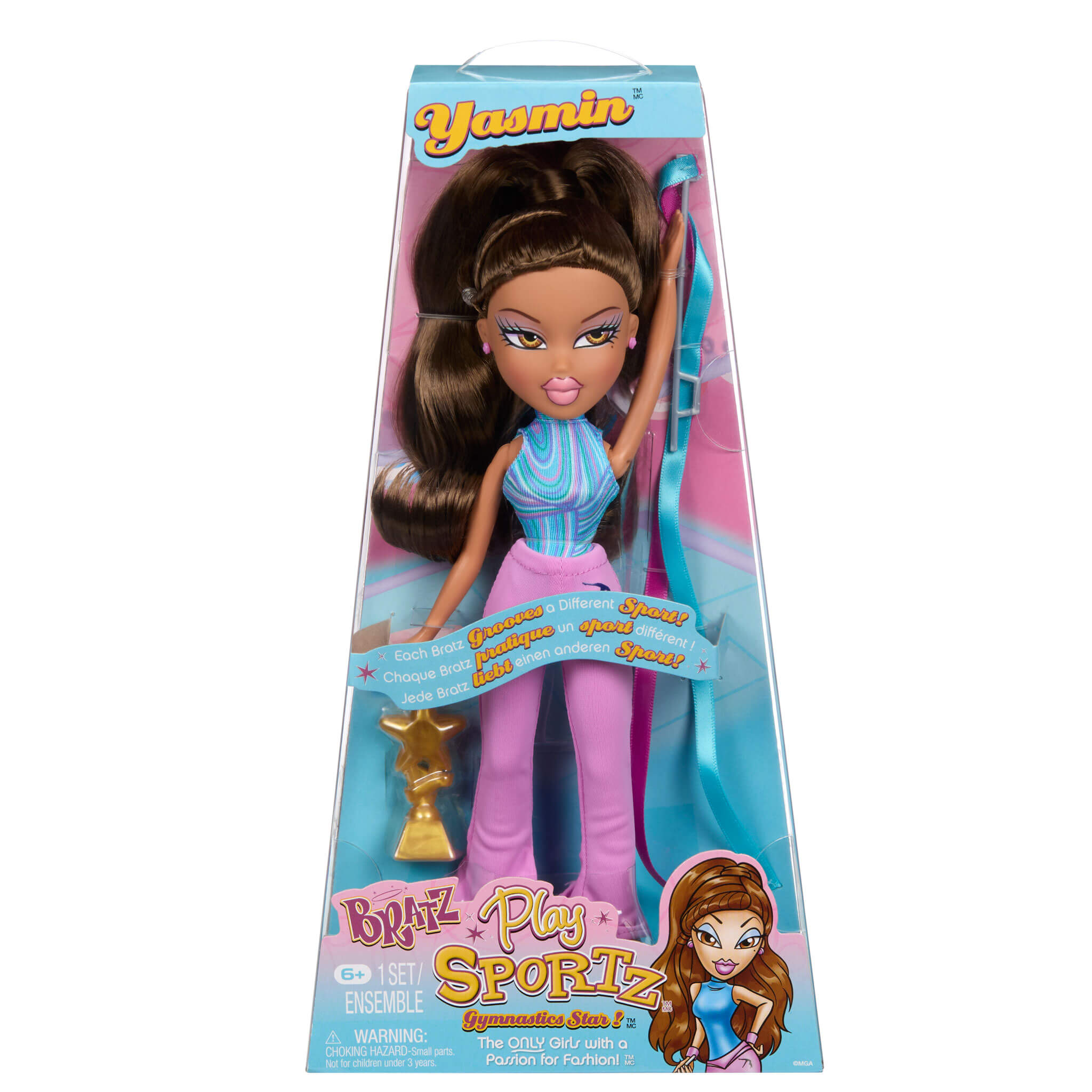 ブラッツドールズ(ヤスミン) Bratz Play Sportz Yasmin Fashion Doll - Gymnastics
