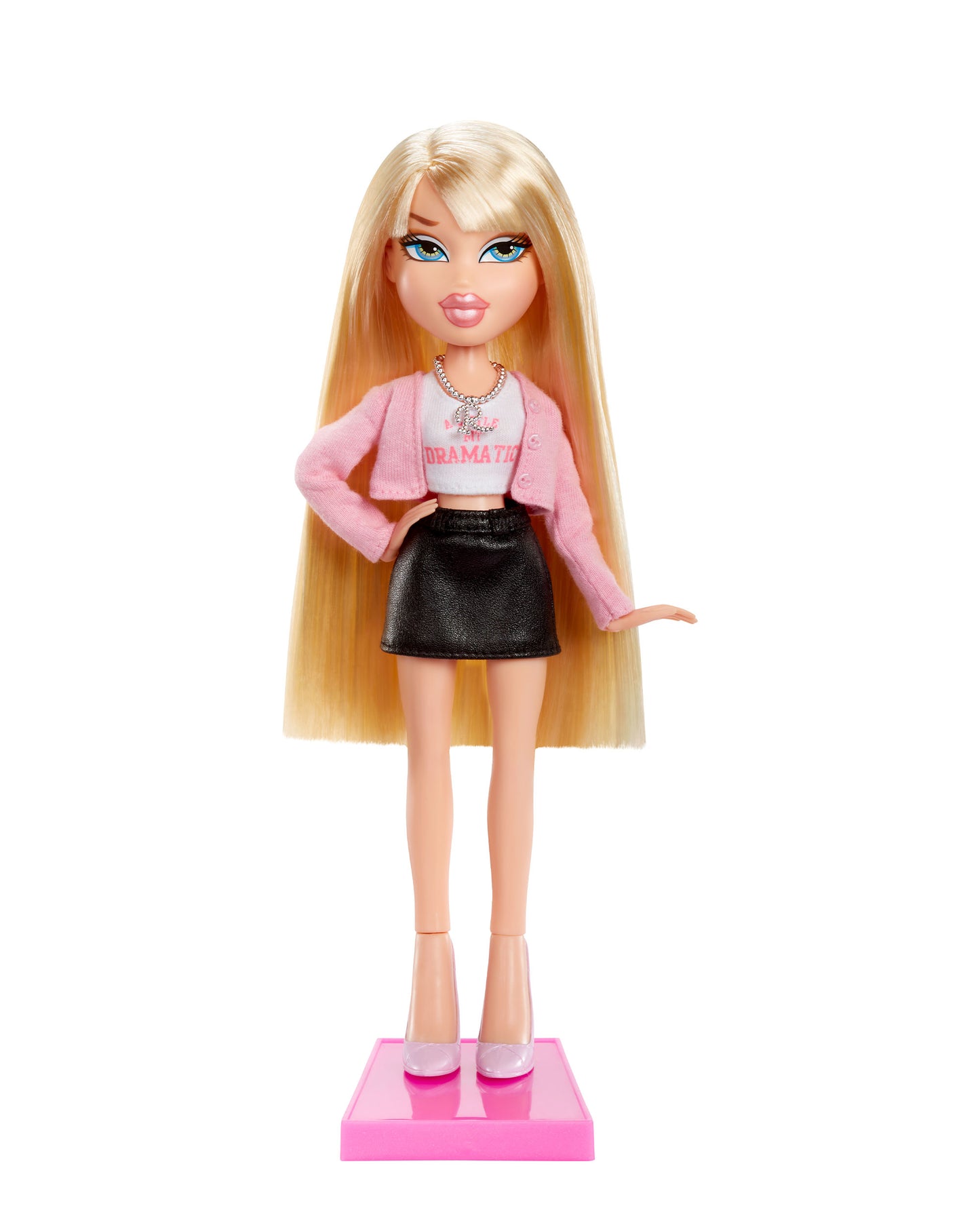 regina with doll stand