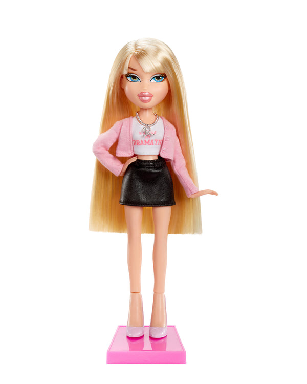 regina with doll stand