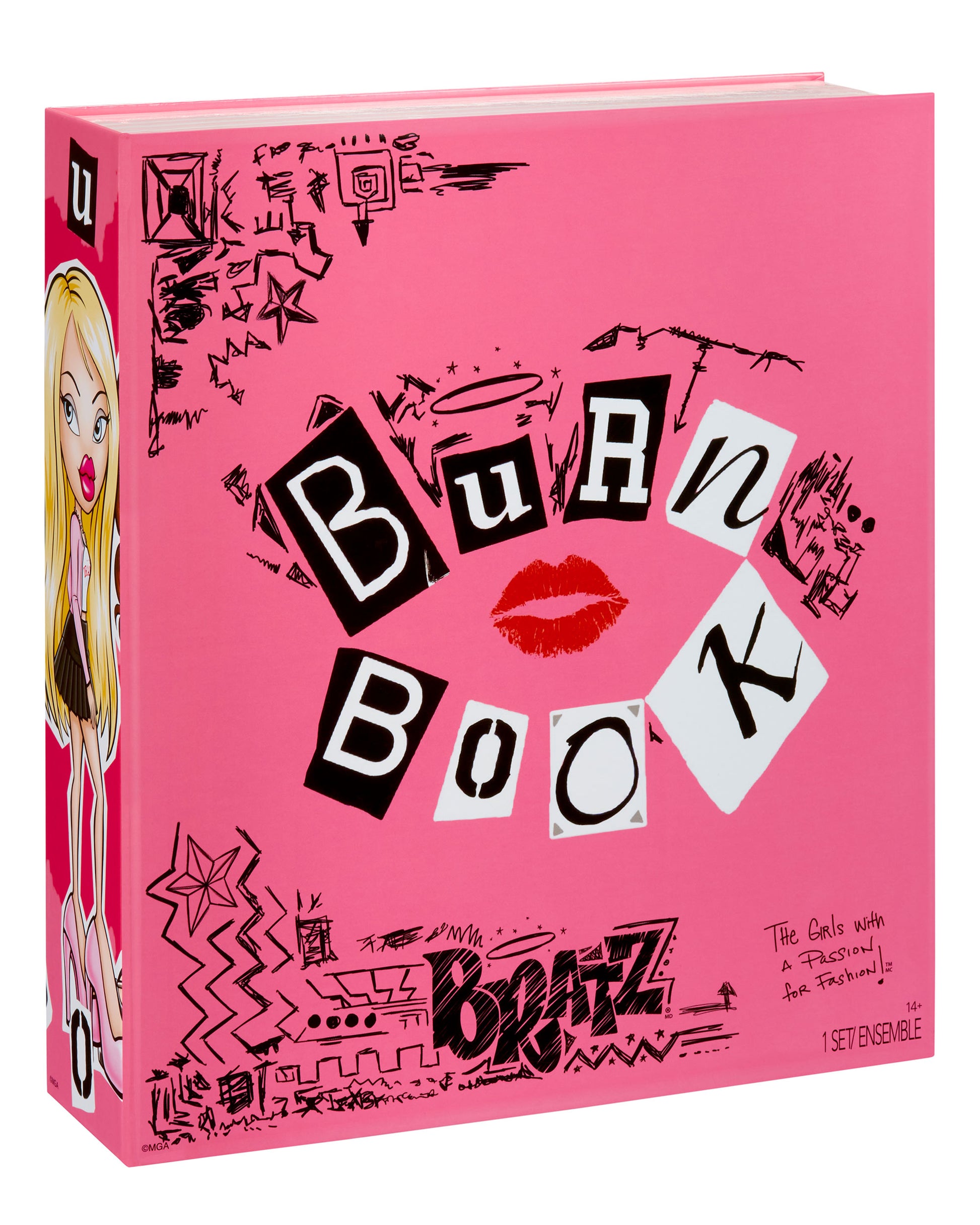 front burn book packaging