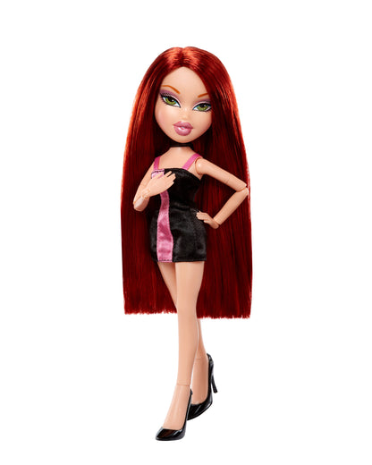 Cady wearing a dress