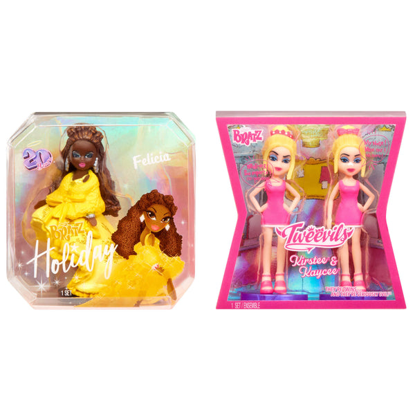 Mini Bratz Limited Edition 2-Pack, Holiday Felicia and Tweevils Mini F