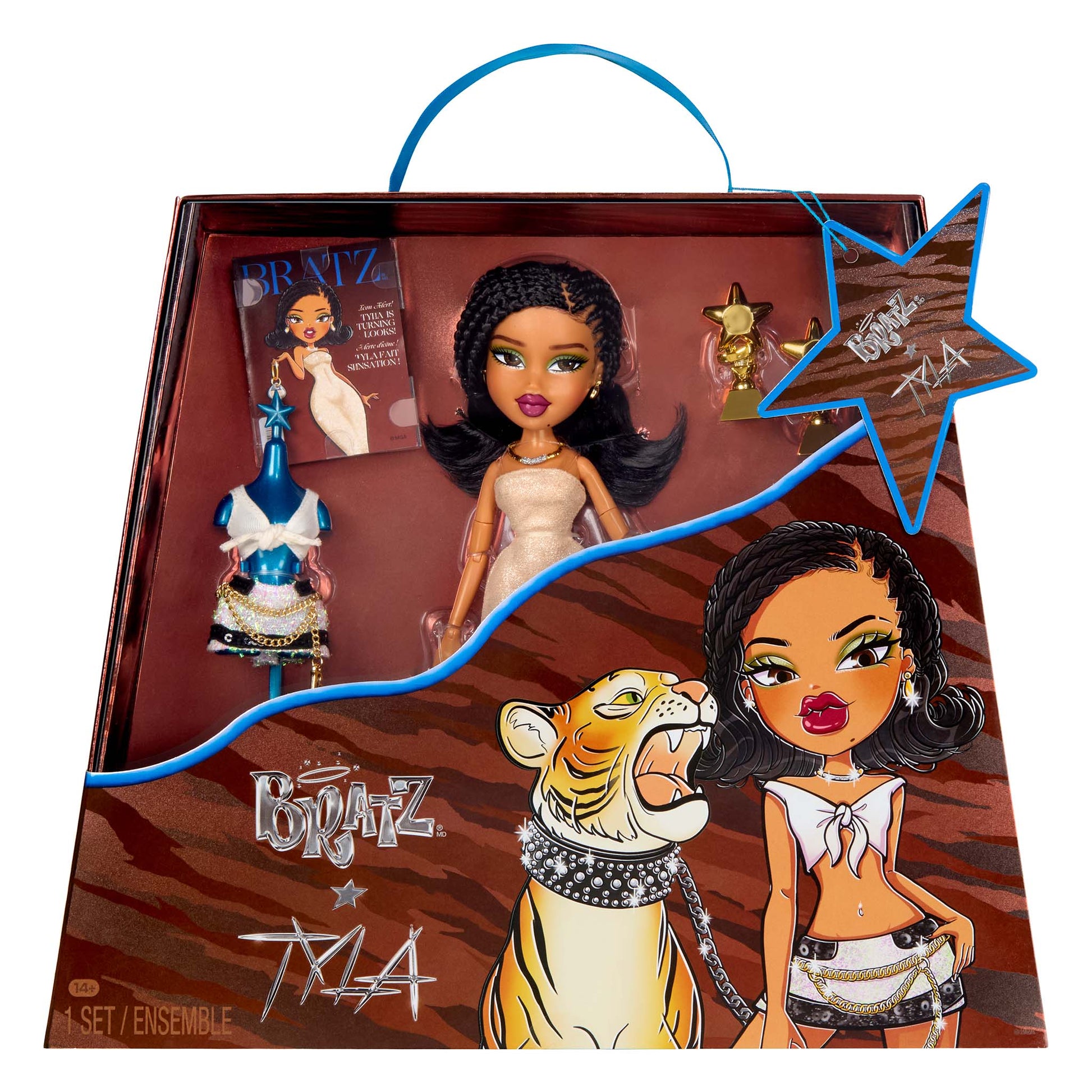 Bratz x Tyla Doll front packaging with sleeve
