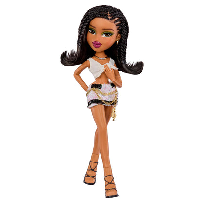 Bratz x Tyla Doll w/ mini skirt, chain belt and crop top