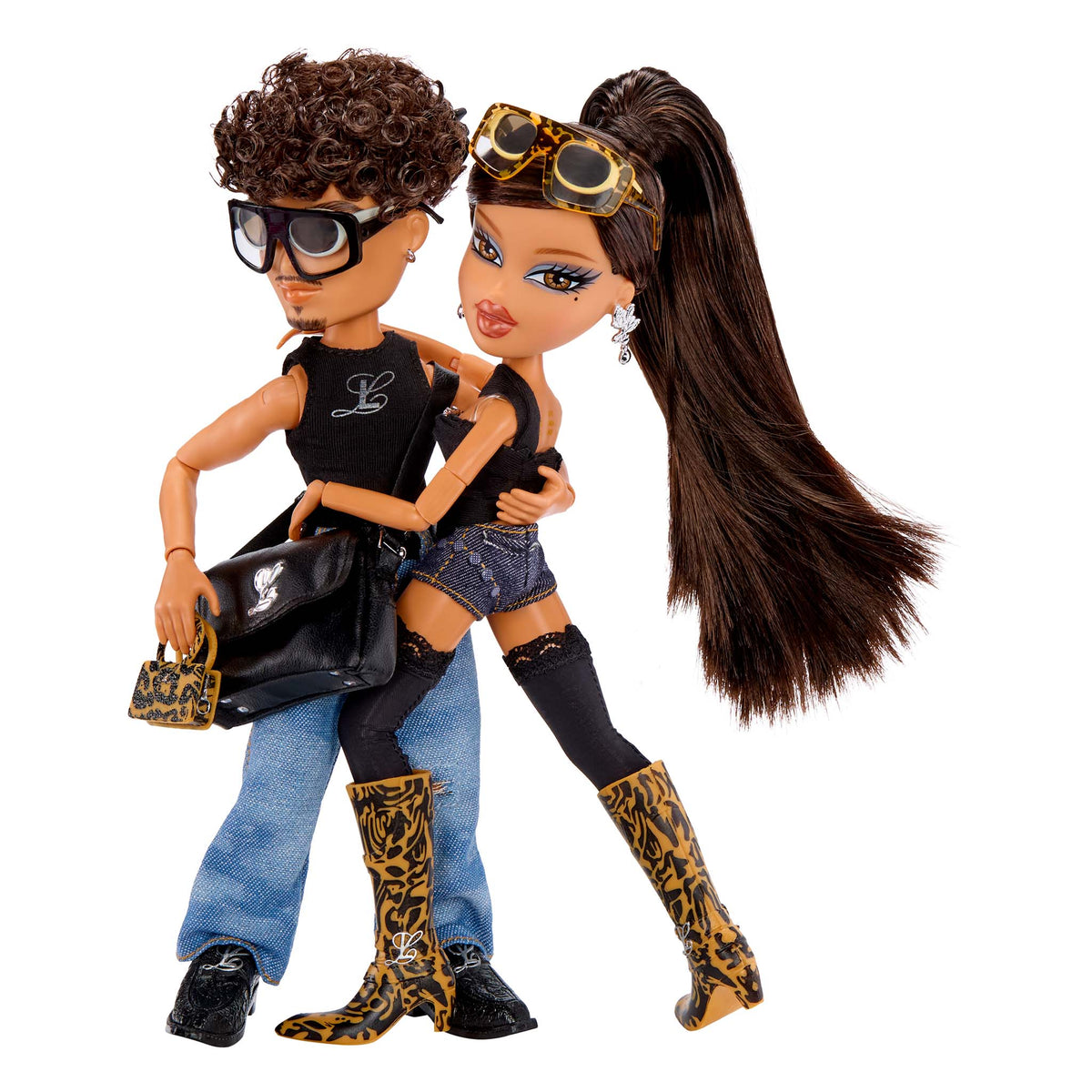 bratz x luar dolls yasmin carlos in outfits and posing