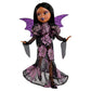 Bratz x Rodarte Sasha doll with purple wings and black and purple dress