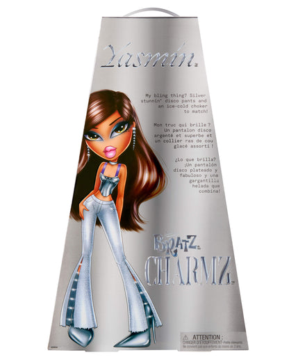 Character packaging for a toy with a stylized illustration of a girl and text on a white background