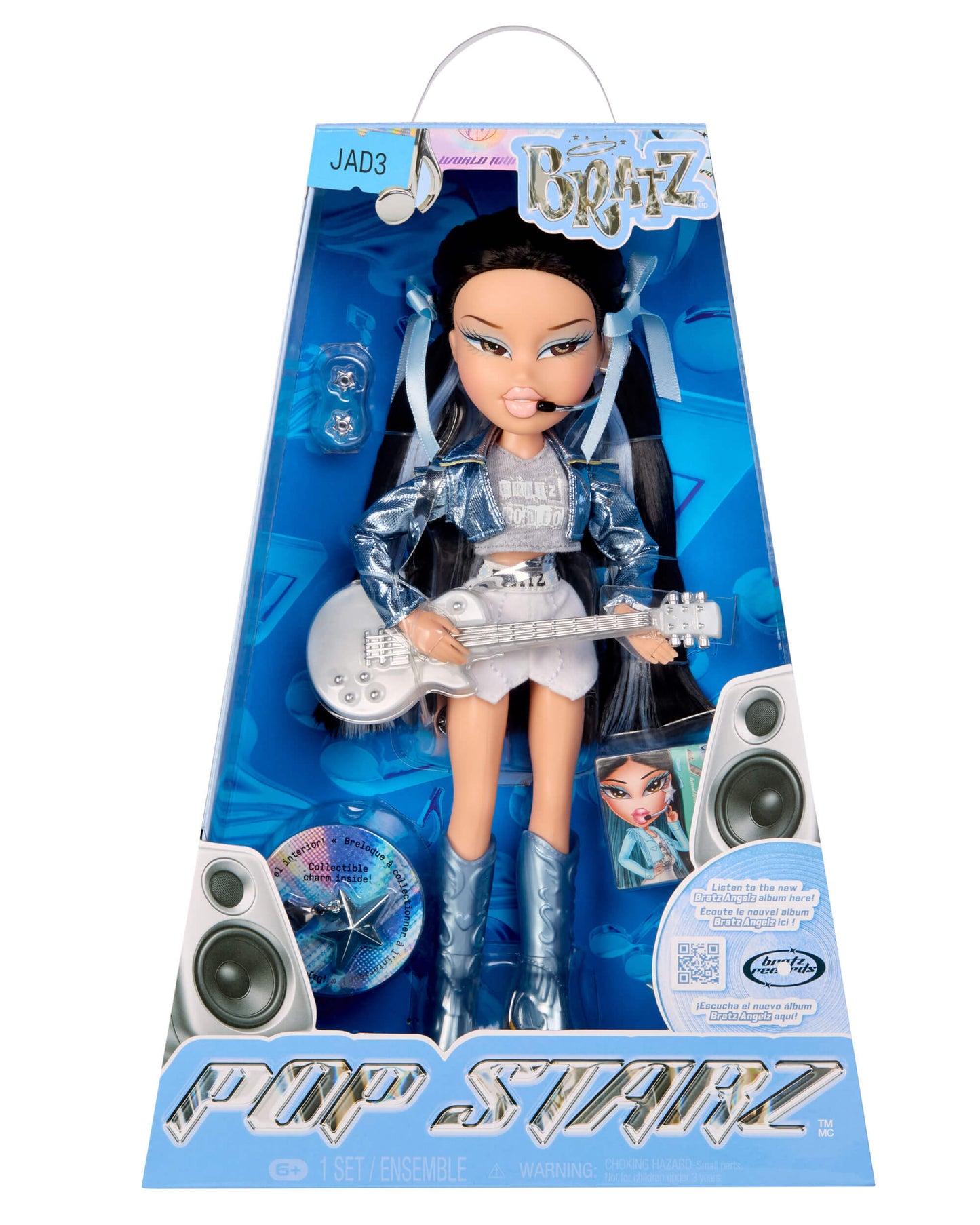 Bratz Pop Starz Doll - Jade with guitar in packaging, featuring branding and product details.