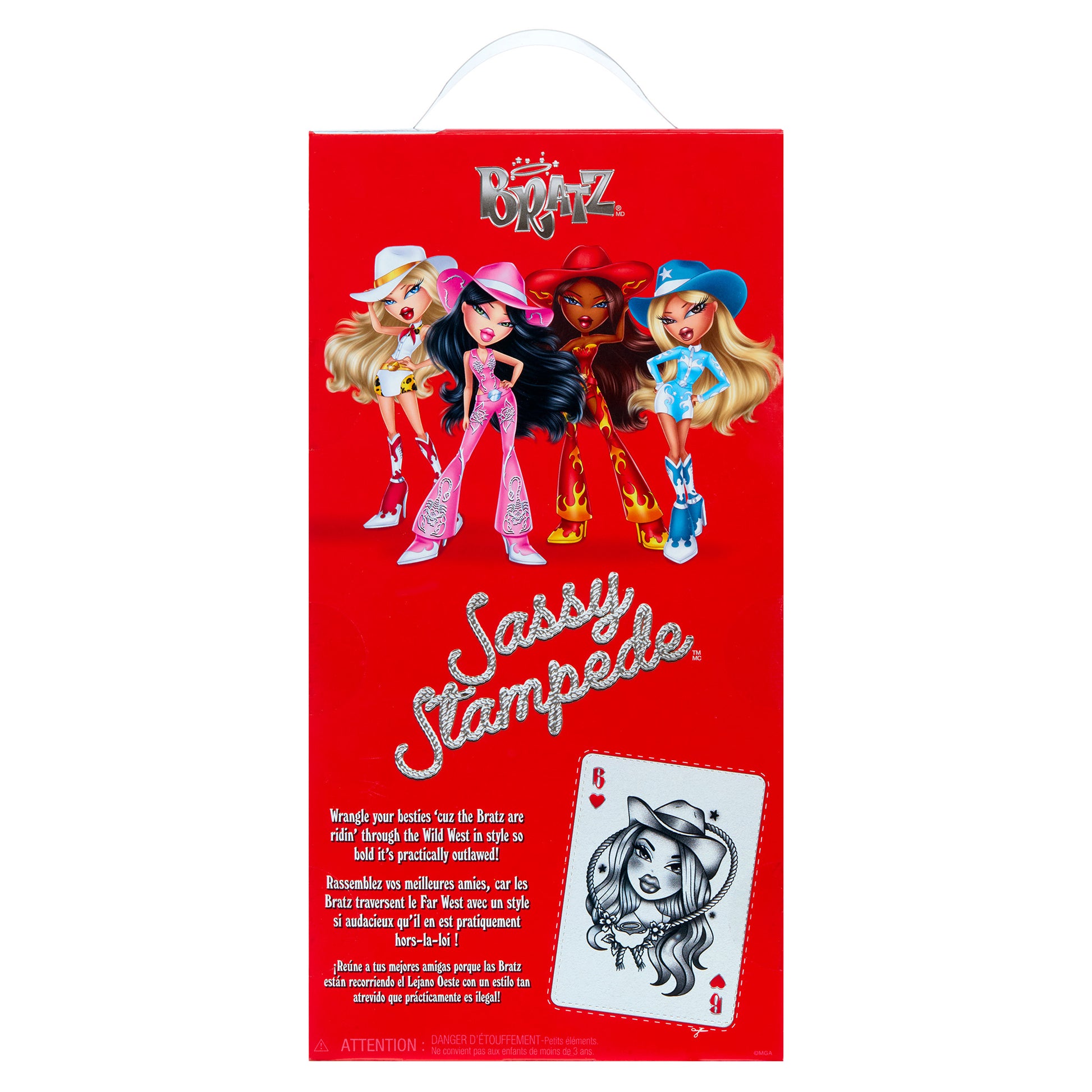 Cloe doll Sassy Stampede back packaging