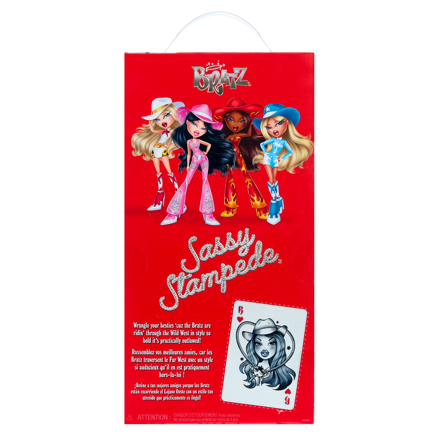 yasmin doll Sassy Stampede back packaging