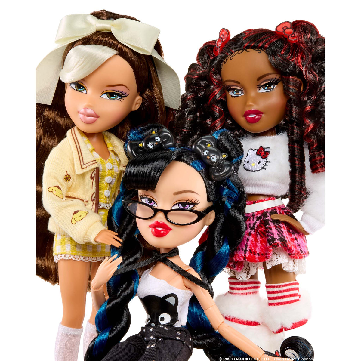 bratz hello kitty and friends sasha fianna kumi close up group