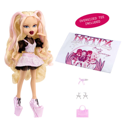Stylin Birthdayz Cloe Doll with blonde hair and pink outfit, oversized tee included blurb