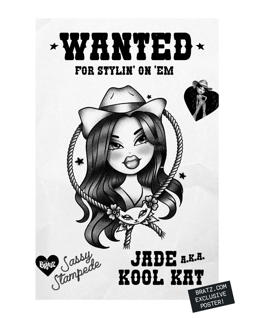 Jade 'Wanted' poster Bratz.com exclusive