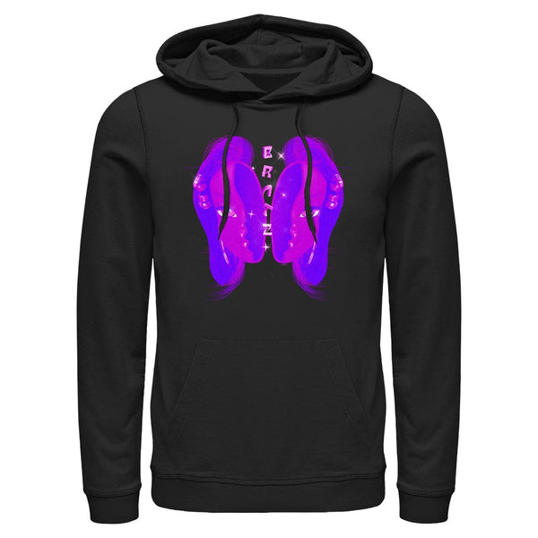 black split head graphic hoodie