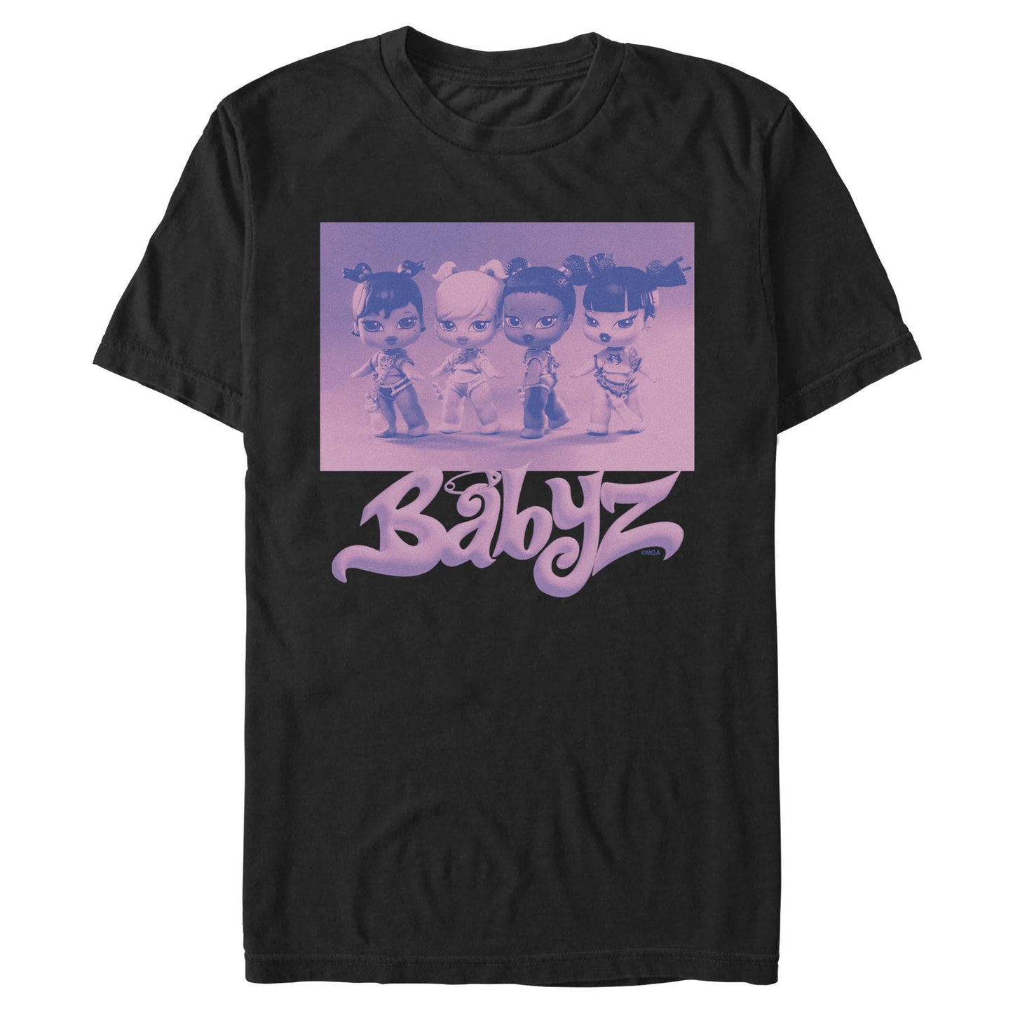 babyz two tone graphic tee black