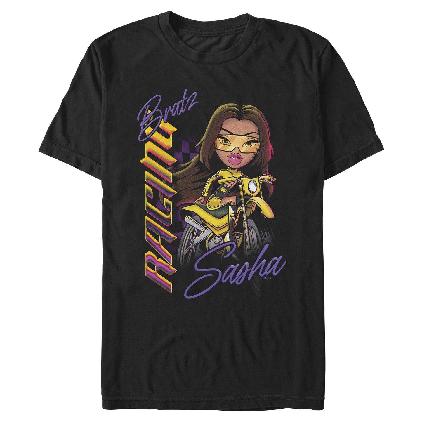bratz scorchin sasha doll graphic tee black