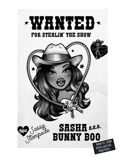 sasha 'Wanted' poster Bratz.com exclusive