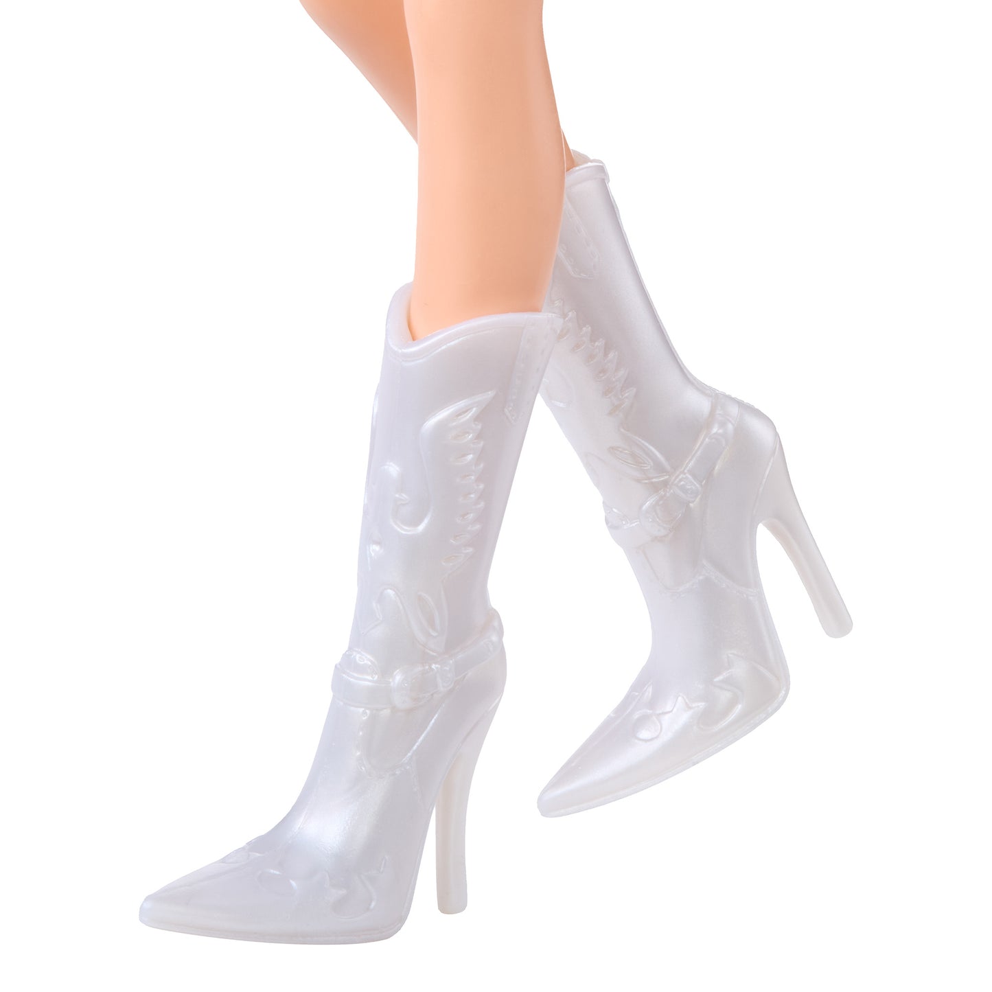 sassy stampede cloe close up white boots
