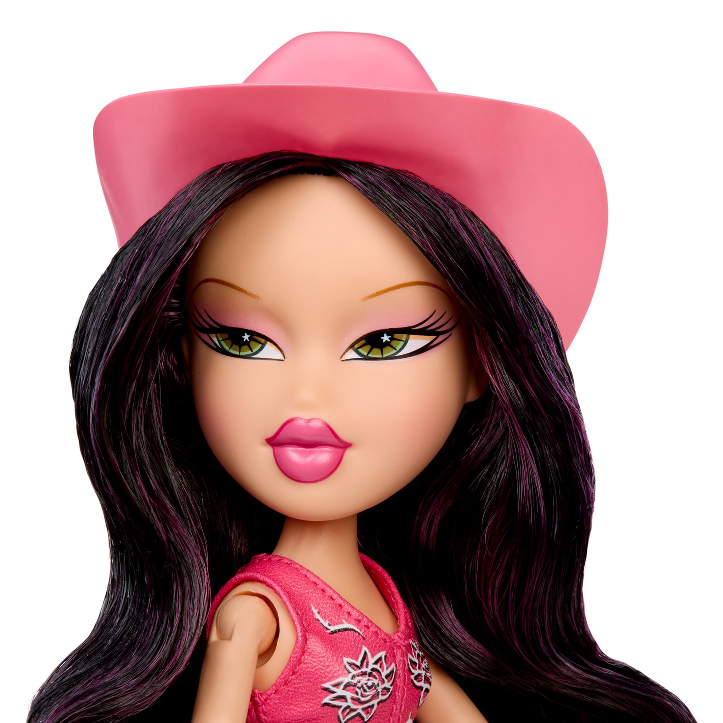 sassy stampede jade pink western hat close up