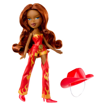 sassy stampede sasha red flame western outfit with hat accessory