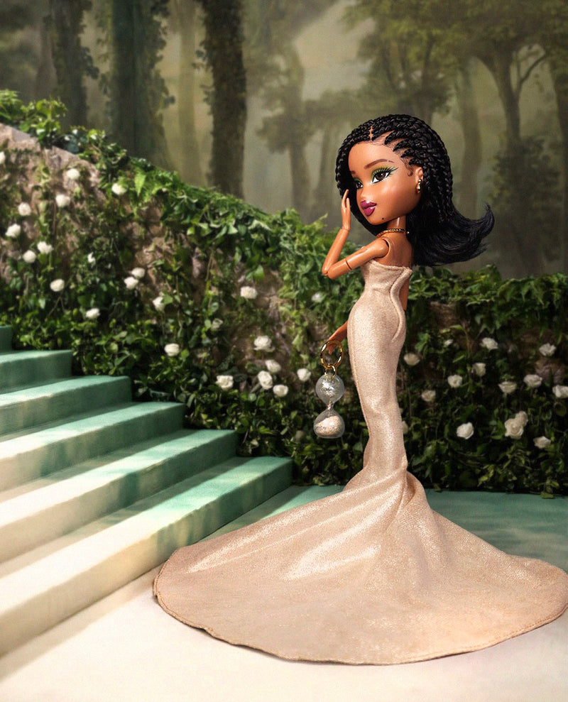 bratz x tyla doll in met gala gown