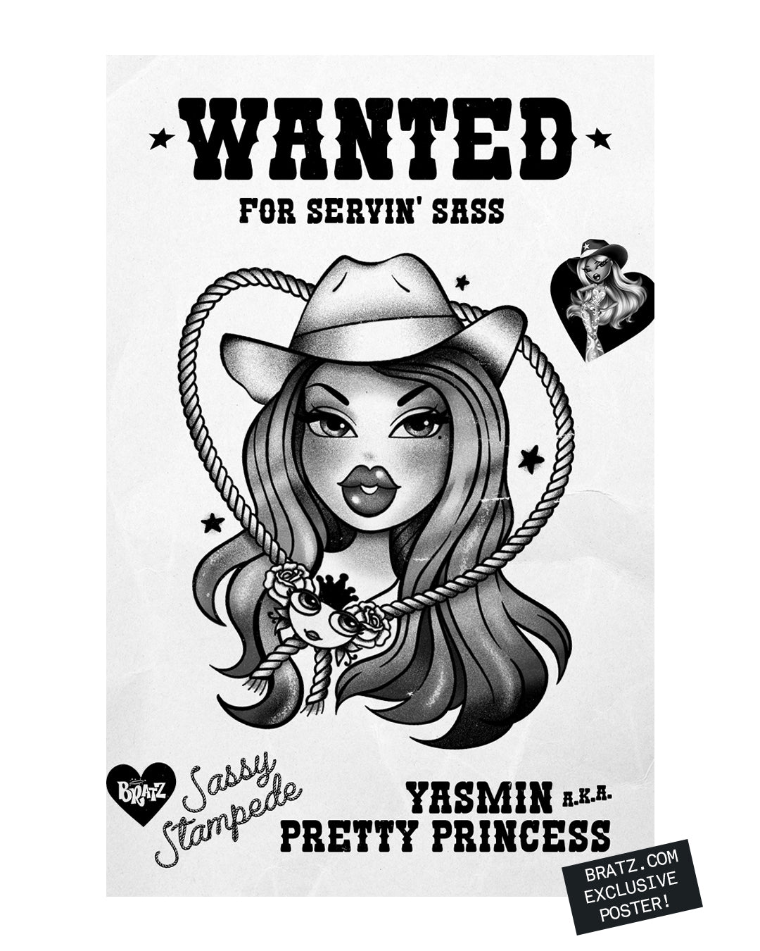 yasmin 'Wanted' poster Bratz.com exclusive
