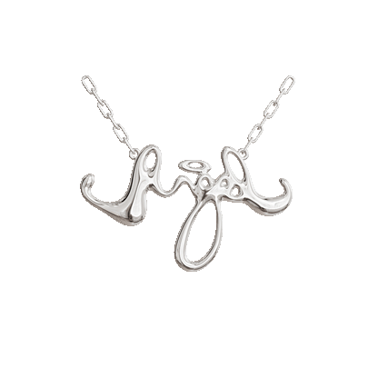angel necklace gif